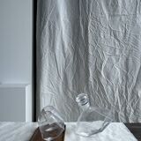 Small geometric carafe with diamond-shaped stopper and its 4 glasses