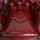 Ensemble de 6 fauteuils club Chesterfield en cuir de vache anglais