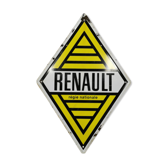 Large advertising plate Renault vintage national governance