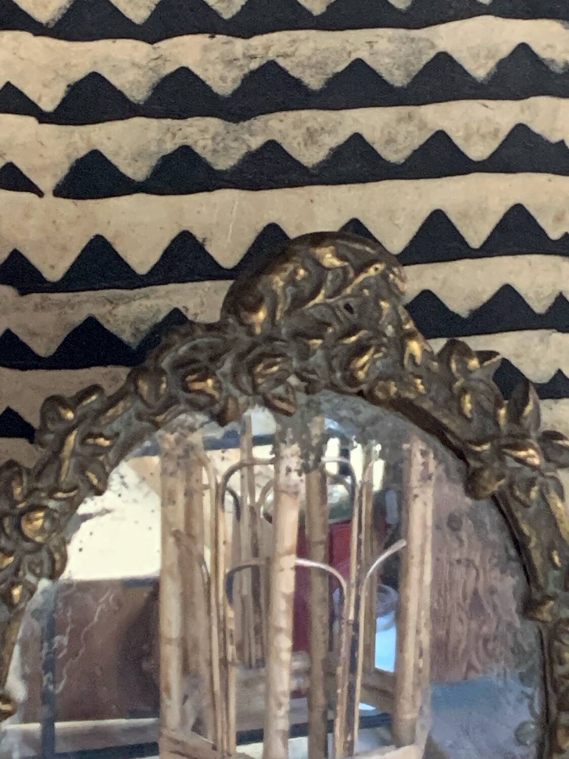 Psyche mirror in brass