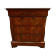 Commode d'époque Louis Philippe en acajou dessus de marbre blanc XIX siècle