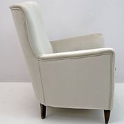 Pair of Gio Ponti Style Mid-Century Modern Italian Velvet Armchairs for Isa