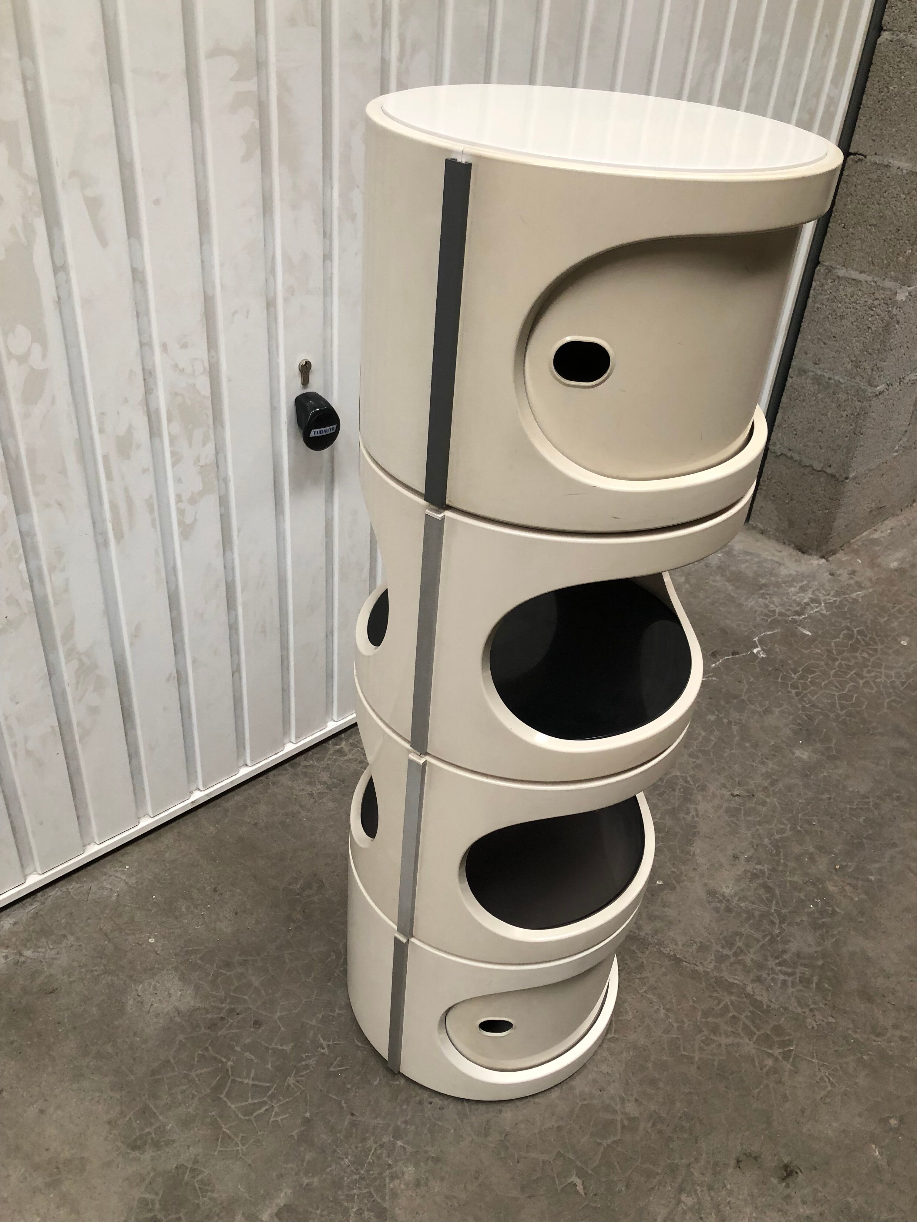 Pair of bedside tables 4 modules 1970