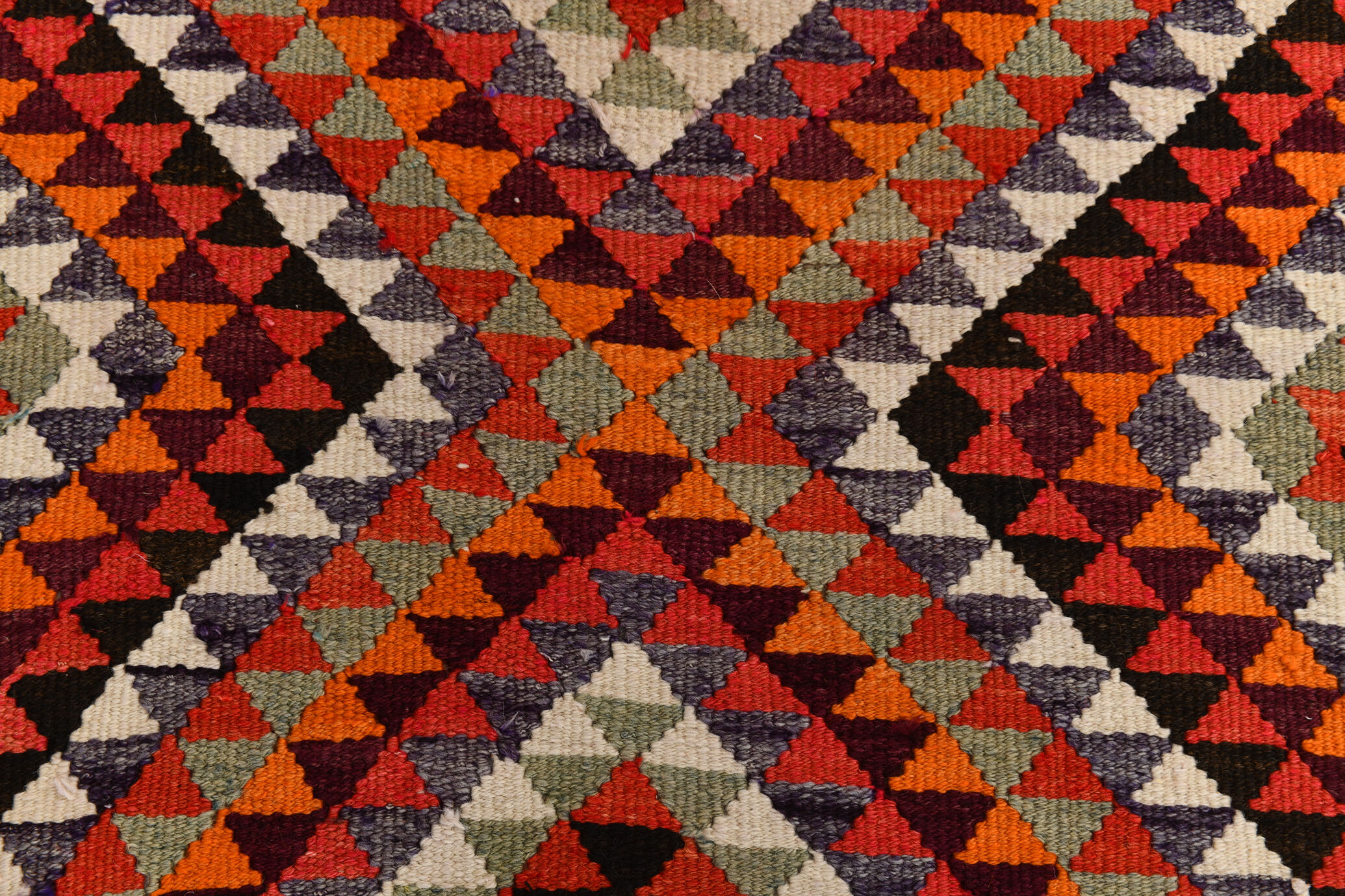 3x9 geometric kilim runner rug, 86x278cm