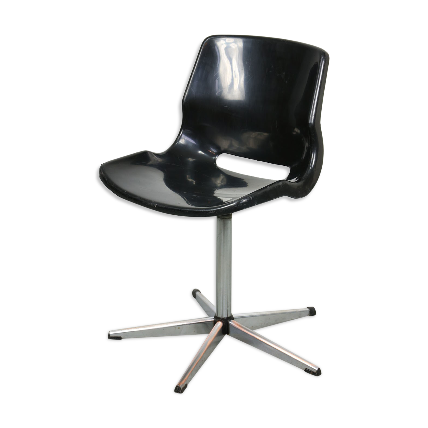 Black Overman Office Swivel Chair by Svante Schoblom from Sweden, 1970s
