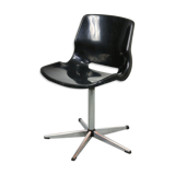 Black Overman Office Swivel Chair by Svante Schoblom from Sweden, 1970s