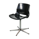 Black Overman Office Swivel Chair by Svante Schoblom from Sweden, 1970s