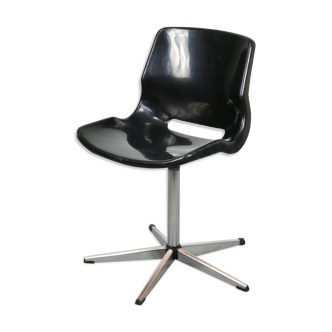 Black Overman Office Swivel Chair by Svante Schoblom from Sweden, 1970s