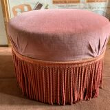 Vintage fringed pouf