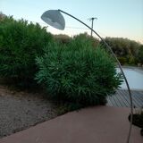 Chrome arc floor lamp