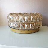 Golden glass ceiling lamp from the 1960s