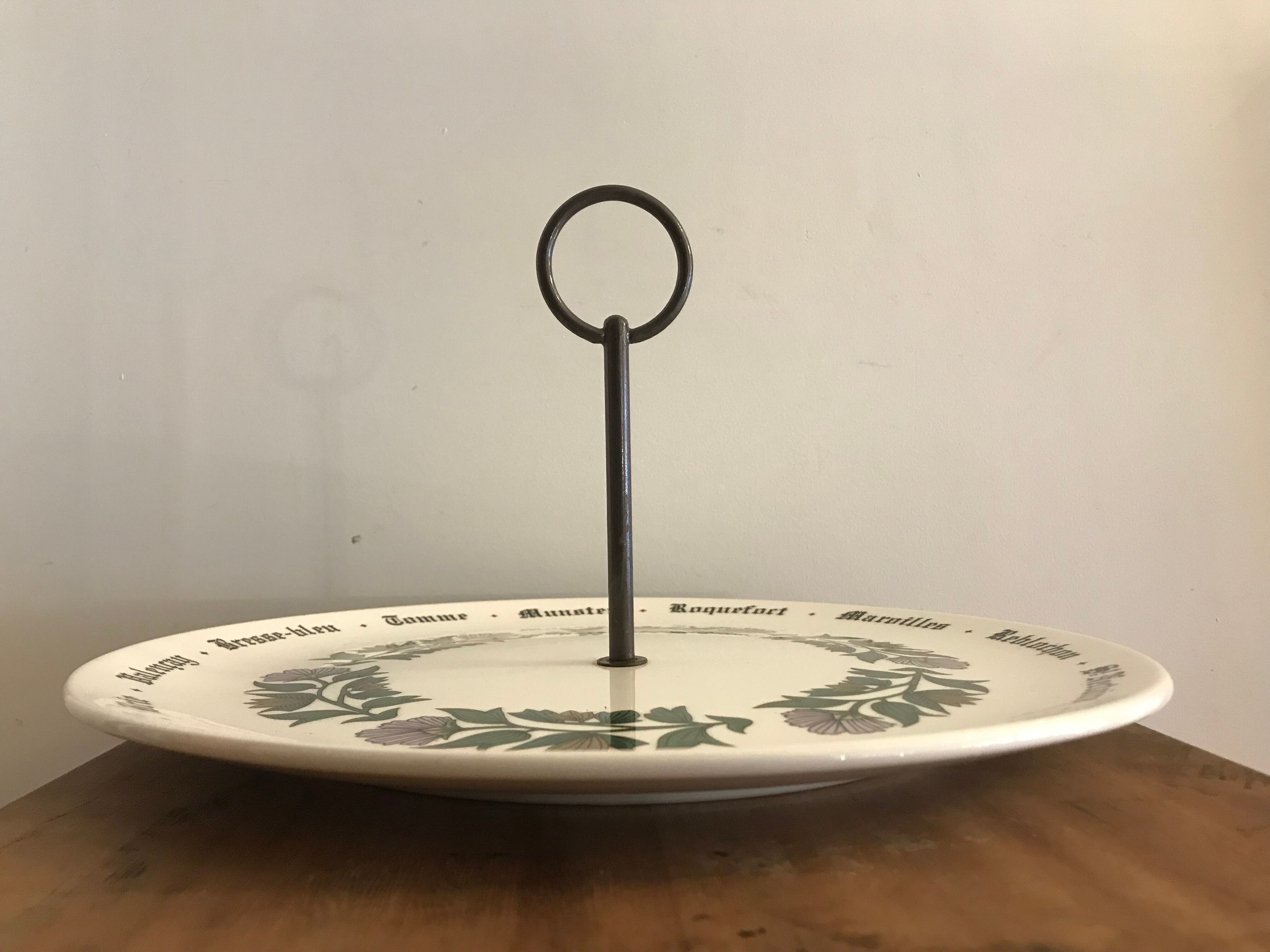 Gien 1970 earthenware cheese platter