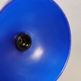 Suspension en verre, de couleur bleue peinte (couleur originale)