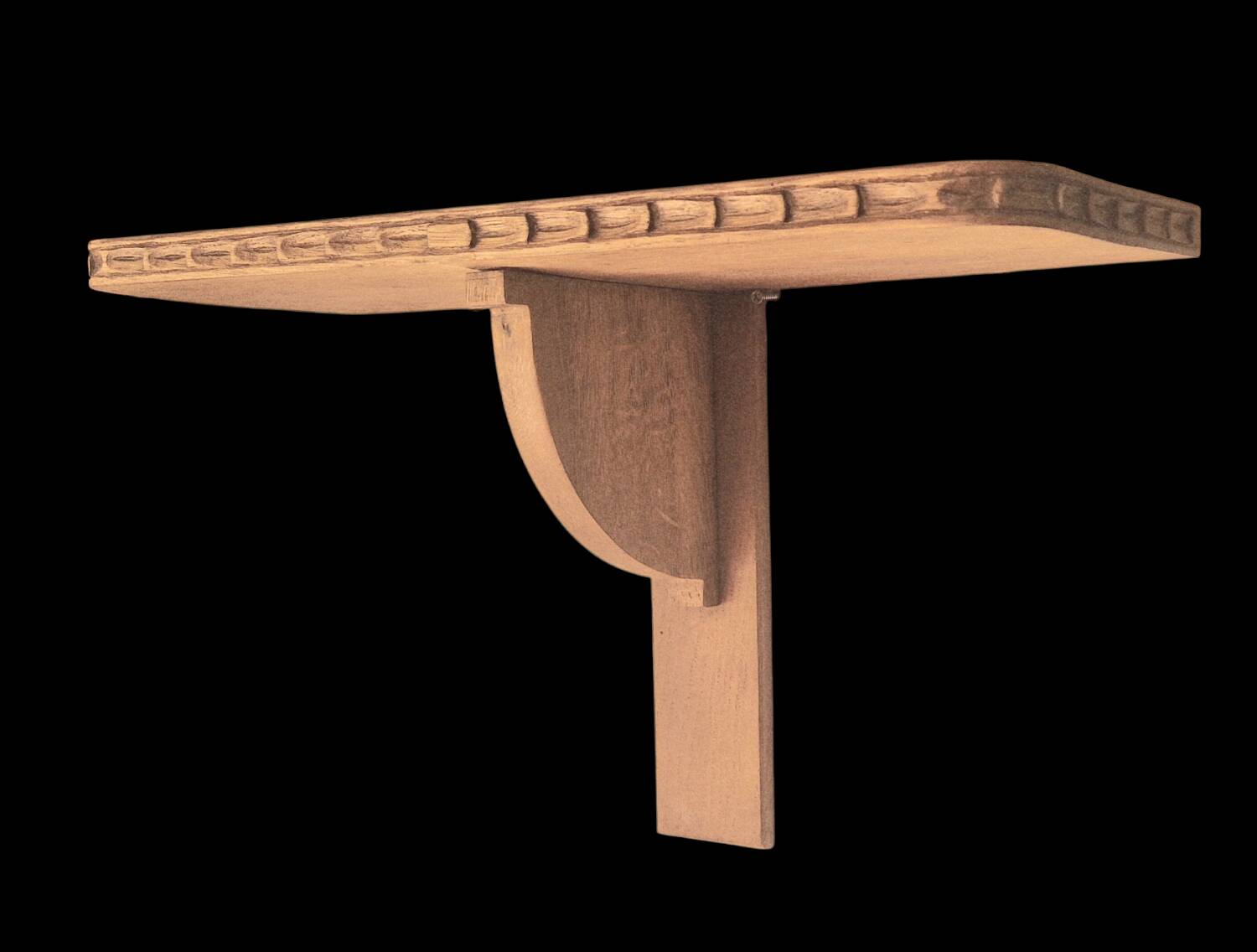 Solid oak wall shelf - Rustic Louis XVI style