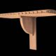 Solid oak wall shelf - Rustic Louis XVI style
