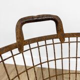 Large metal harvesting pan 50s