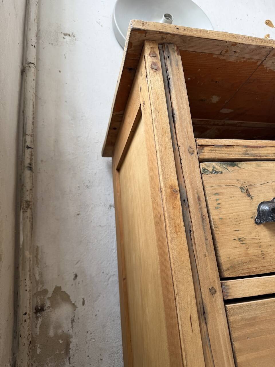 Meuble de métier pin XL années 50