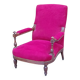Bergère armchair (completely refurbished, including tacks, velvet fabric and seat)