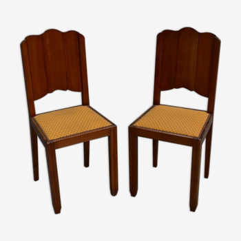 Pair of Chairs in Massive Cherry - 1930