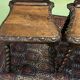 Pair of low 19th oak chairs