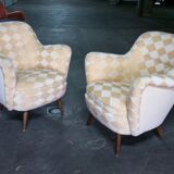 Organic year 50-60 club chairs pair