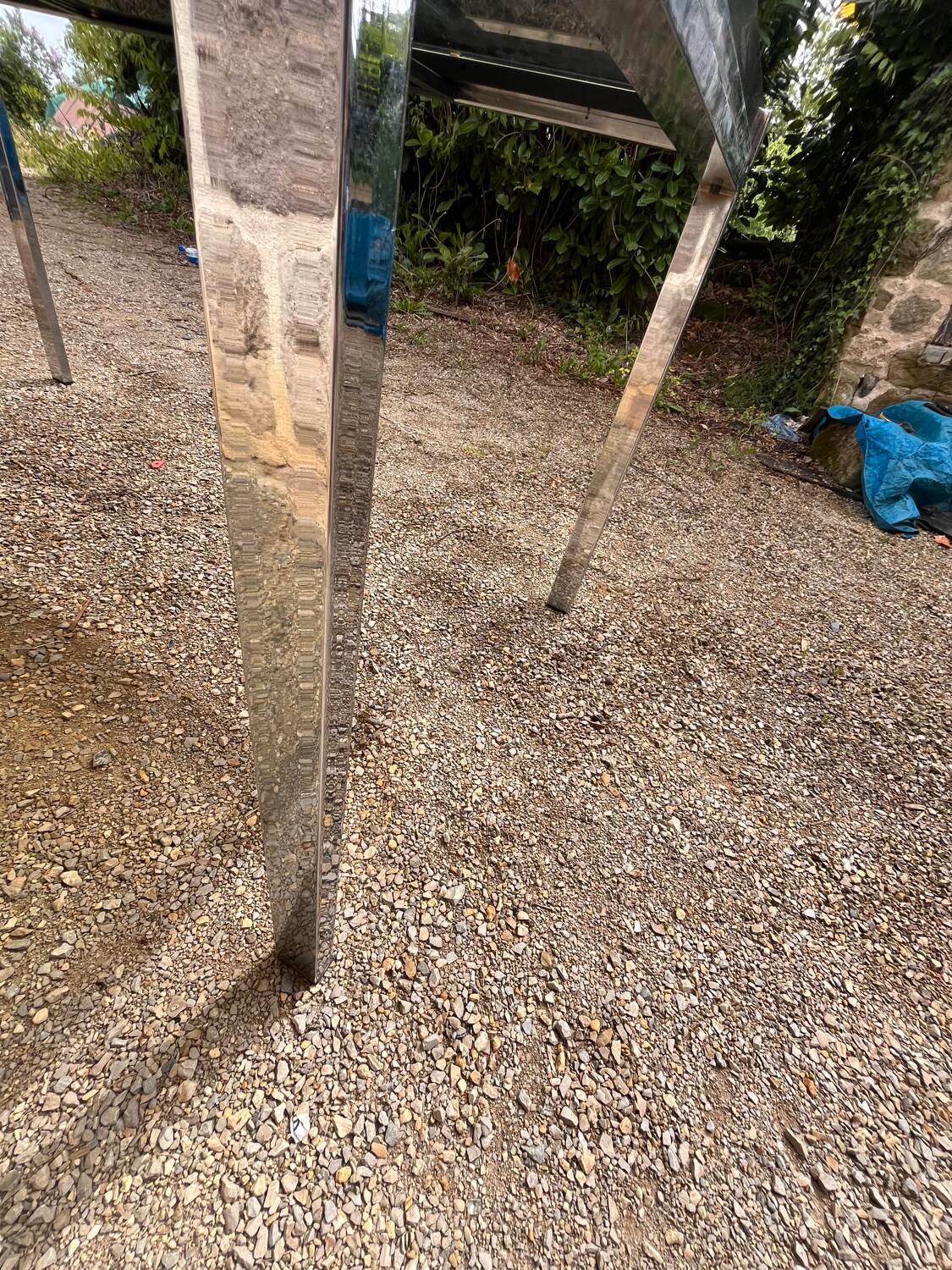 Smoked glass dining table