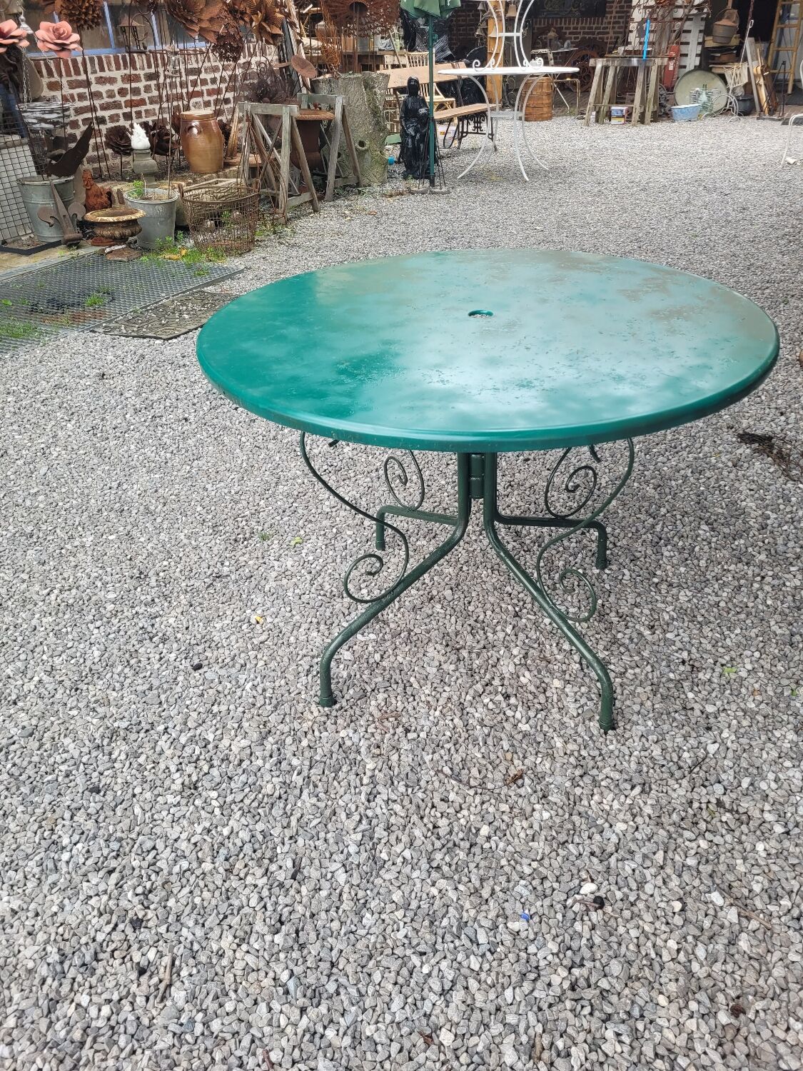 Wrought iron garden table