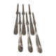 6 silver-plated metal lobster forks by the silversmith Christofle, model Dax.