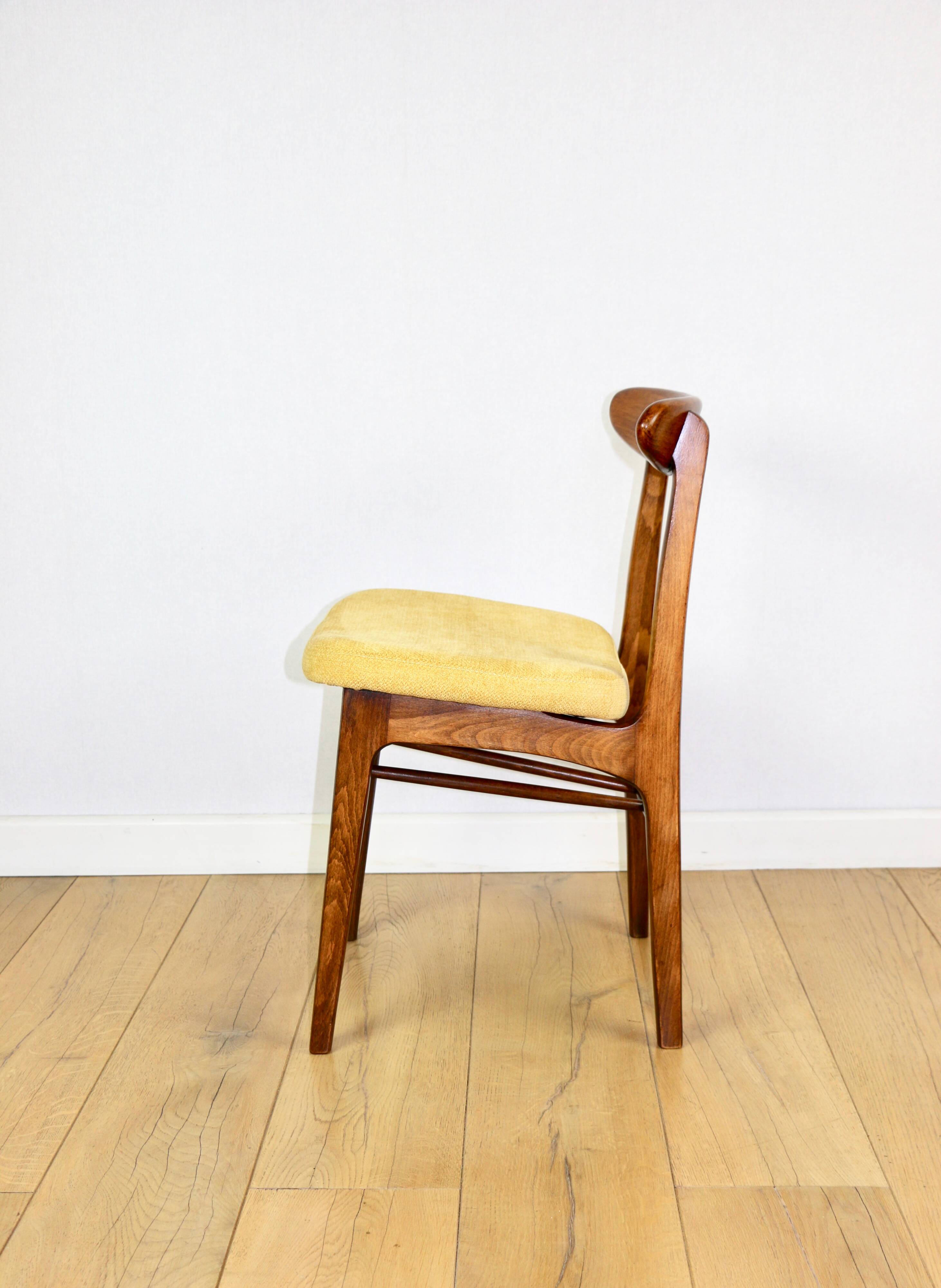 Vintage Hałas chairs yellow vintage - set of 2