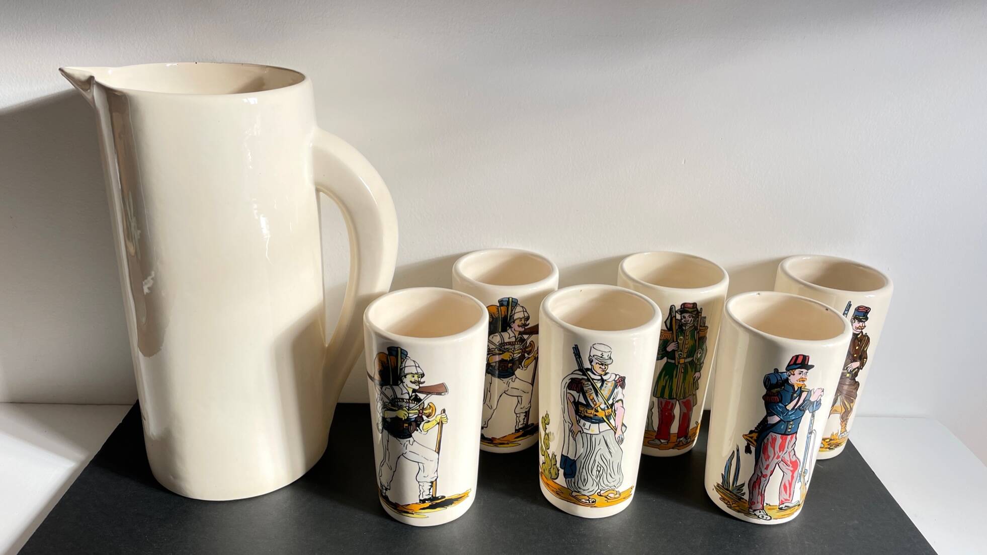 Vintage ceramic orangeade set