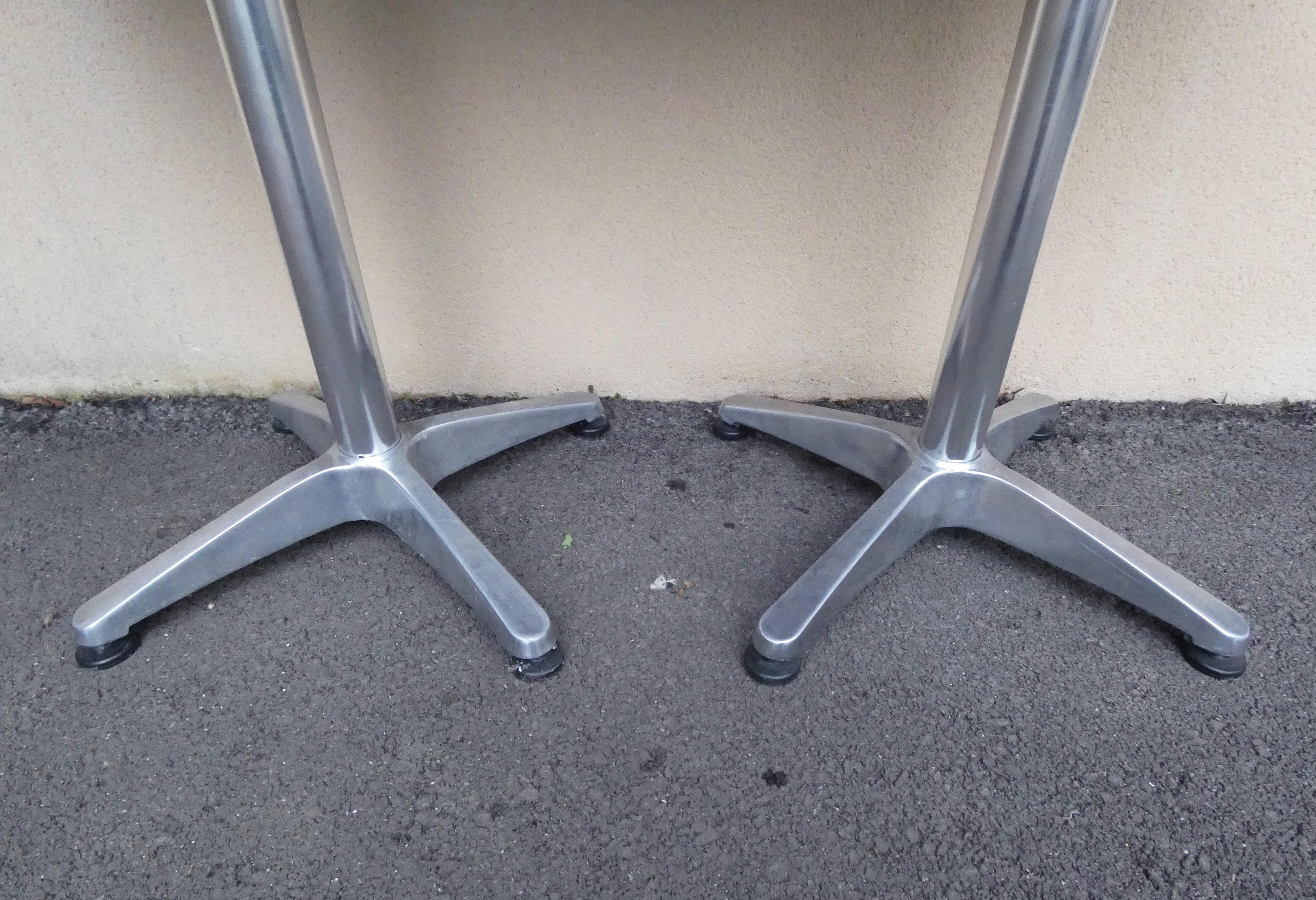 2 outdoor aluminum bistro tables garden terrace