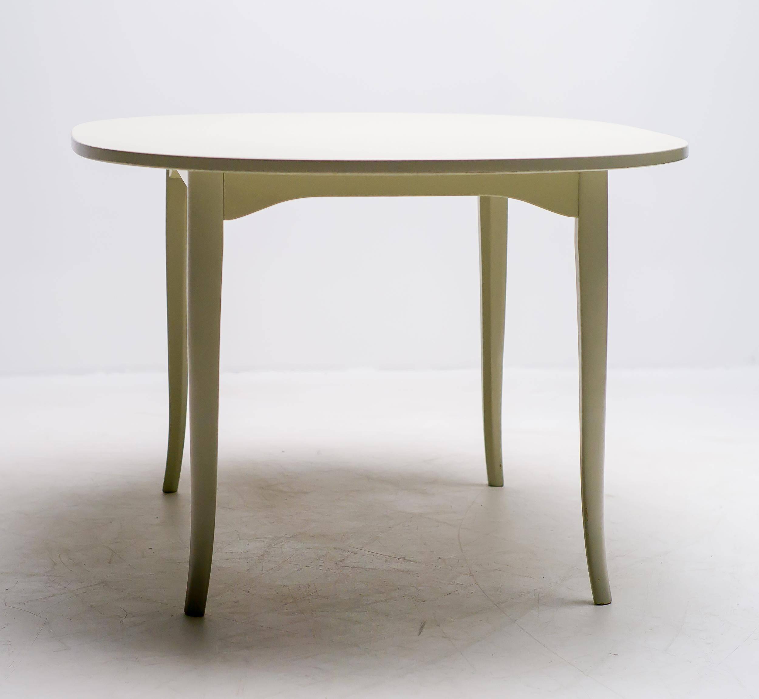 Table d'appoint blanche Carl Malmsten