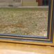 Vintage grand mirror in the 1970s style black and gold 109 x 79 cm