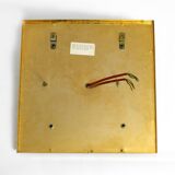 1960s brass wall backlit mirror, frame with glass beads by Palwa