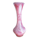Vase blown glass jar variegated pink soliflore