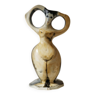 Biomorphic Ceramic Female Form Sculpture Vase Modern Style Europe 20th Cent