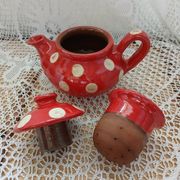 Handmade pottery teapot
