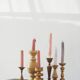 Scandinavian Wooden Candleholders, Set of 6