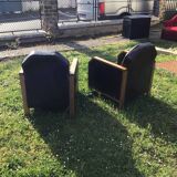 Pair of Art Deco club armchairs