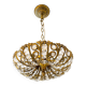 Vintage Palwa suspension in solid brass and crystal.