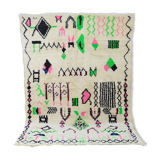 Handmade tribal berber carpet 263 x 152 cm