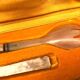 1930s Art Deco Salad Bowl/Lamb Carving Set Sauzedde Cutlery