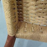 Set of Teak and Paper Cord Dining Chairs by Ejner Larsen for Glyngøre Stolefabrik, 1960s