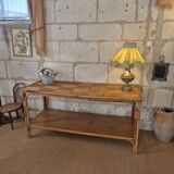 Vintage rattan console