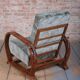 Czech Art Deco Walnut and Chrome Reclining Armchair, 1930s