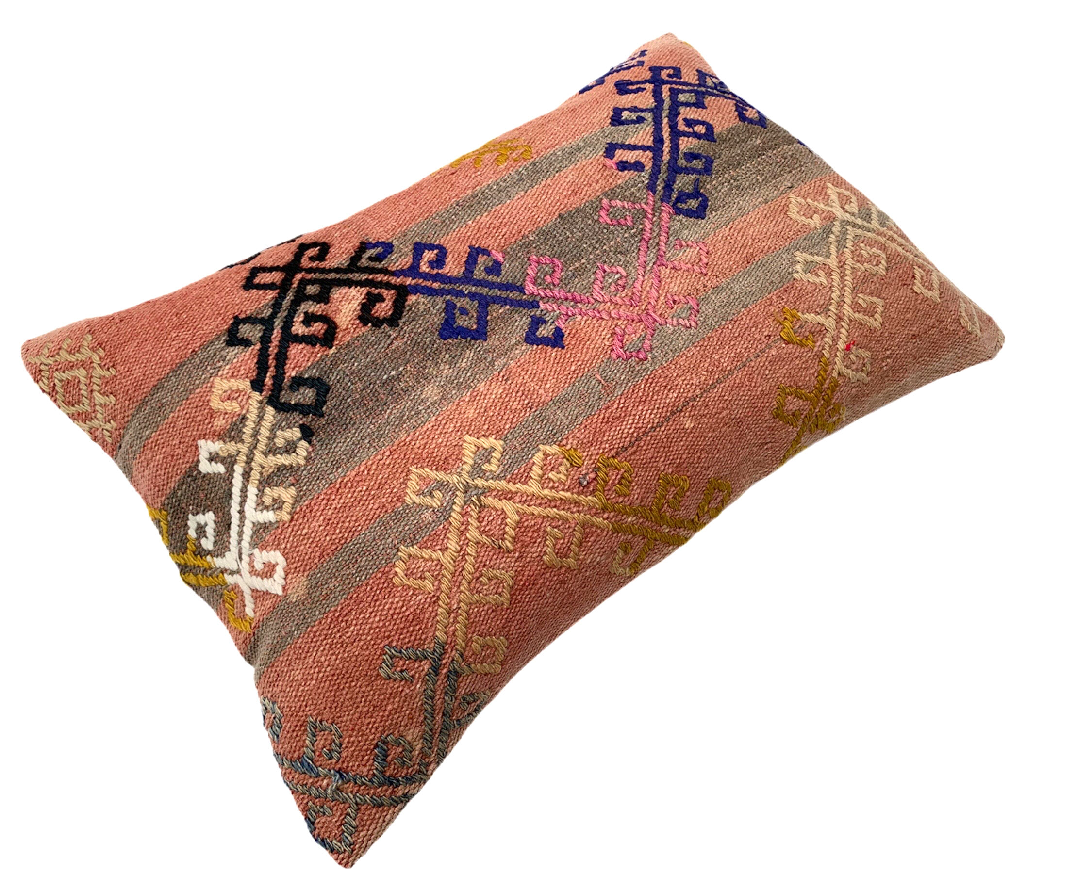 Housse De Coussin Kilim Vintage Fait Main Turque 40x60 Cm Selency