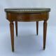 Table bouillote 1950 marble foot with louis xvi style gallery