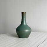 Green glazed ceramic vase