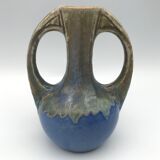 Vase en grès cérame a effet flammé, signé alphonse mouton, st uze
