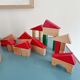 Jeu de construction en bois vintage